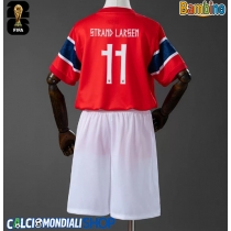 Maglie da calcio Norvegia Jorgen Strand Larsen #11 Prima Maglia Bambino Mondiali 2026  Manica Corta + Pantaloni corti)